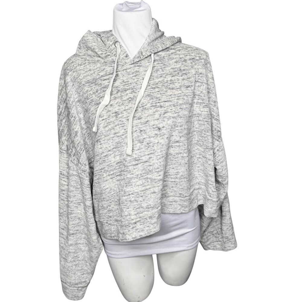 mono.b cropped grey wide sleeve Hoodie hoodie M/L